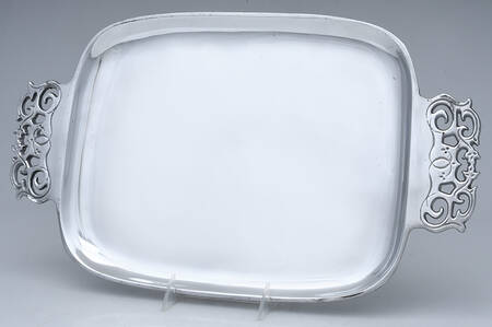 220 (Metal Alloy, Hollowware) 18" Rectangular Handled Tray