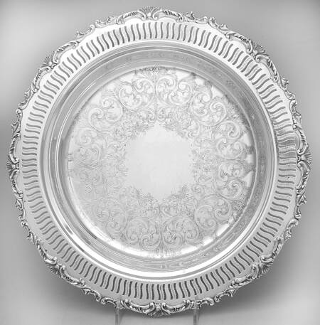 Ascot (Silverplate, Hollowware) 14" Round Entree Server No Lid