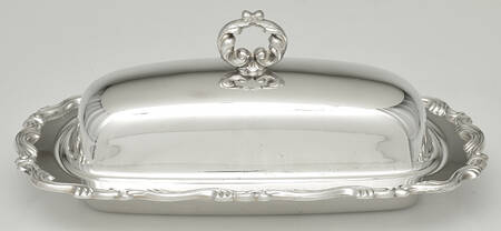 Georgian Scroll (Silverplate, Hollowware) 1/4 Pound Covered Butter