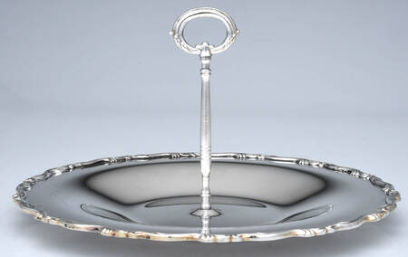 Georgian Scroll (Silverplate, Hollowware) Center Handled Serving Tray