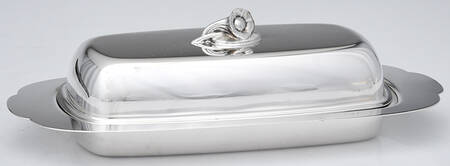 Silverplate Hollowware 1/4 Pound Covered Butter Dish