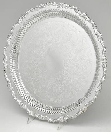Royal Provincial (Silverplate, Hollowware) 12" Pierced Round Tray