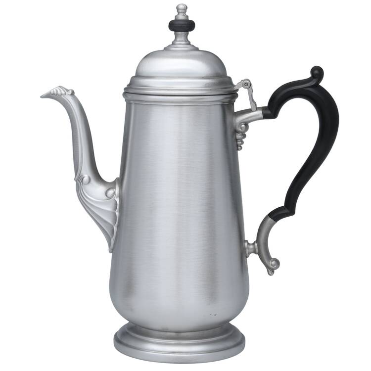 OHS395 (Pewter, Hollowware) Black Handle Coffee Pot