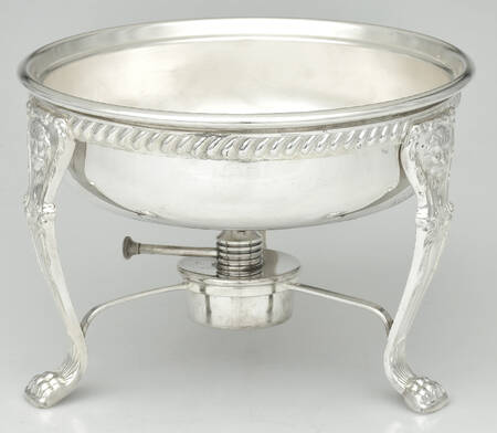 Old English (Silverplate, Hollowware) Chafing Dish W/Lid, Liner, Stand & Burner
