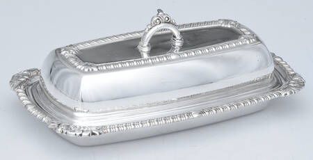 73 (Silverplate, Hollowware) 1/4 Pound Covered Butter Dish