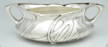Silverplate Hollowware Oval Centerpiece with Metal Insert