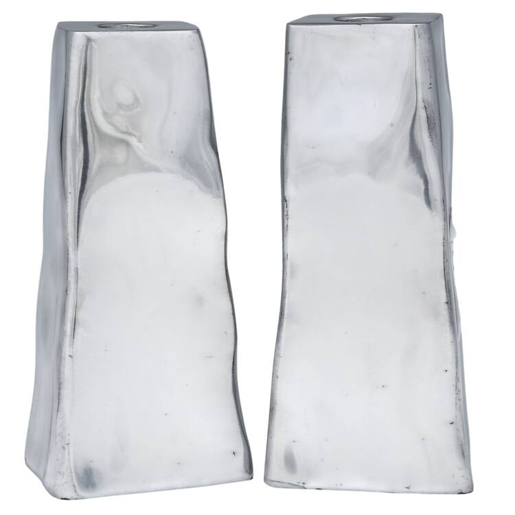 Metal Hollowware Pair of 7" Candlesticks