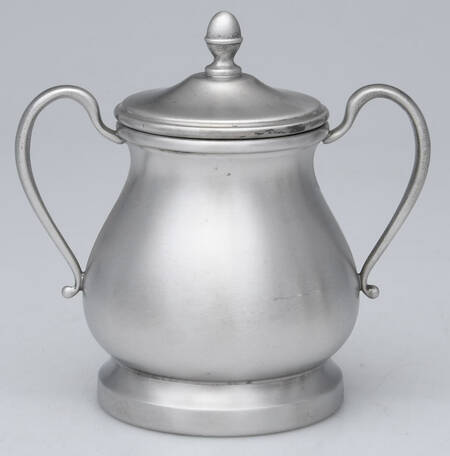 351 (Pewter, Hollowware) Sugar Bowl with Lid