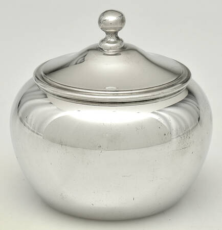 359 (Pewter, Hollowware) Mini Sugar Bowl & Lid