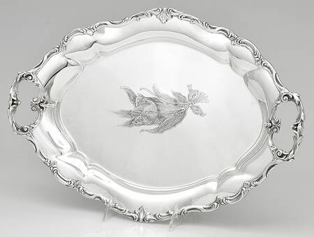 Hampton Court (Sterling, Hollowware) Sterling Demitasse Tray