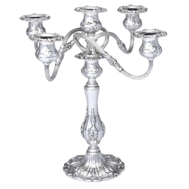 Francis I (Sterling, Hollowware, Reed&Barton, Dates) Large 5-Light Candelabra