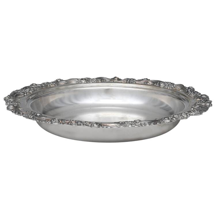 Burgundy (Silverplate, Hollowware, Newer) Pie Plate No Glass Liner