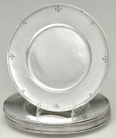 1015 (Silverplate, Hollowware) Service/Dinner Plate - Set of 10