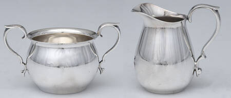 965 (Silverplate, Hollowware) Mini Creamer & Open Sugar