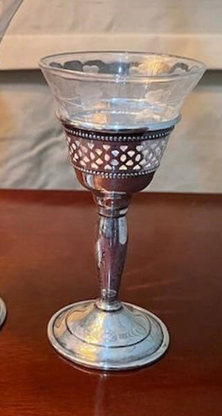 3112 (Sterling, Hollowware) Cordial Cup & Glass Liner