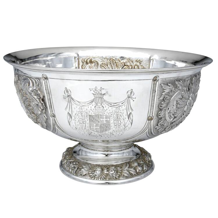 Baltimore Rose (Sterling, Hollowware) Presentation Trophy/Punch Bowl
