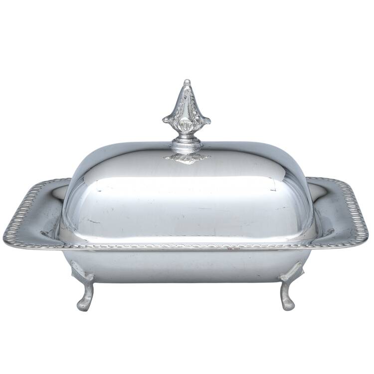 Silverplate Hollowware Rectangular Covered Butter