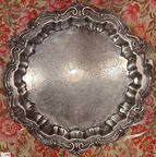 SDN4 (SILVERPLATE, HOLLOWWARE) 17" Round Footed Tray