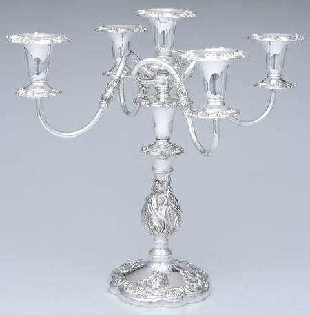 Rococco (Silverplate, Hollowware) Large 5-Light Candelabra