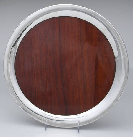 Louisiana (Pewter, Hollowware) Round Tray with Lucite Center