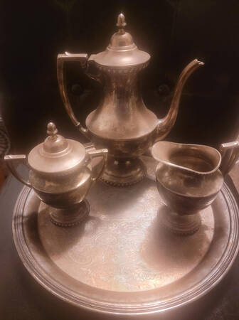 X93A (Silverplate, Hollowware) 4 Piece Tea Set (PTP, PCR, PSU, PWTL)
