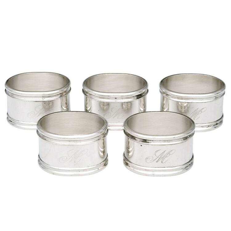 Contour (Silverplate, Hollowware) Napkin Ring - Set of 5