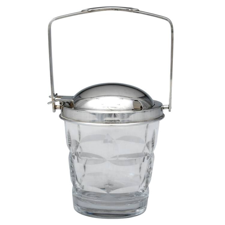 Sterling Hollowware Small Crystal Marmalade with Sterling Lid