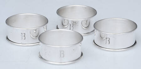 Sterling Hollowware Napkin Ring - Set of 4
