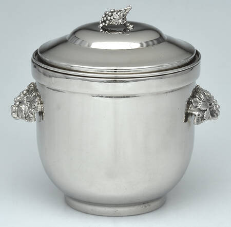 Silverplate Hollowware Ice Bucket with Plastic Liner