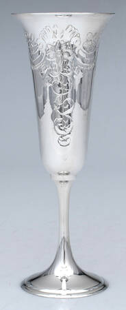 Old Master-Embossed(Silverplate, Roses-Scrolls) Silverplate Champagne Flute