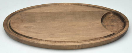 Old Master-Embossed(Silverplate, Roses-Scrolls) Wood (Cutting Board) Insert Oval Platter