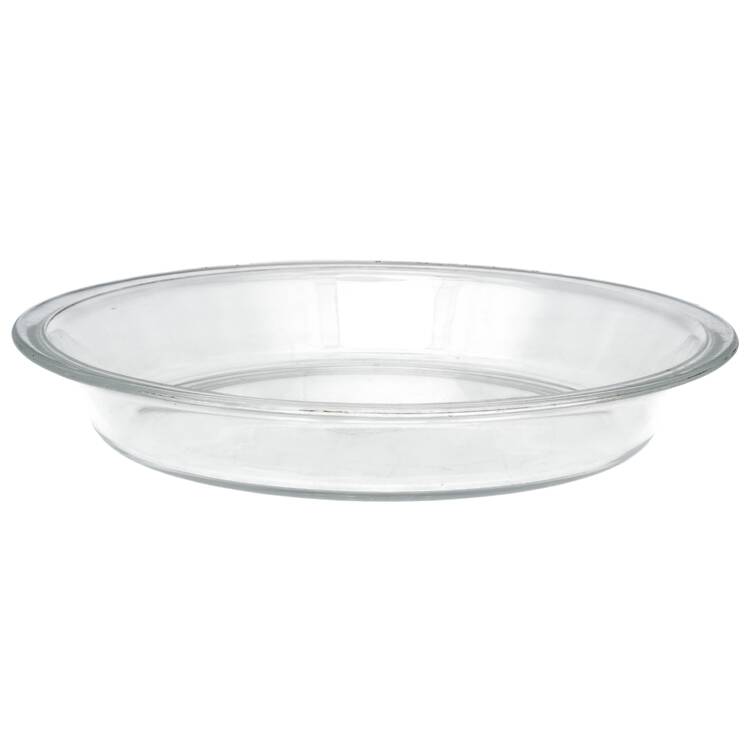Old Master(Silverplate, Holloware, Scroll Edge) Glass Liner for Footed Pie Plate