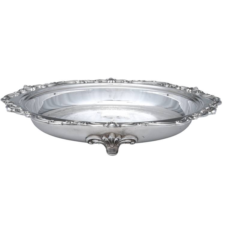 Old Master(Silverplate, Holloware, Scroll Edge) Footed Pie Plate