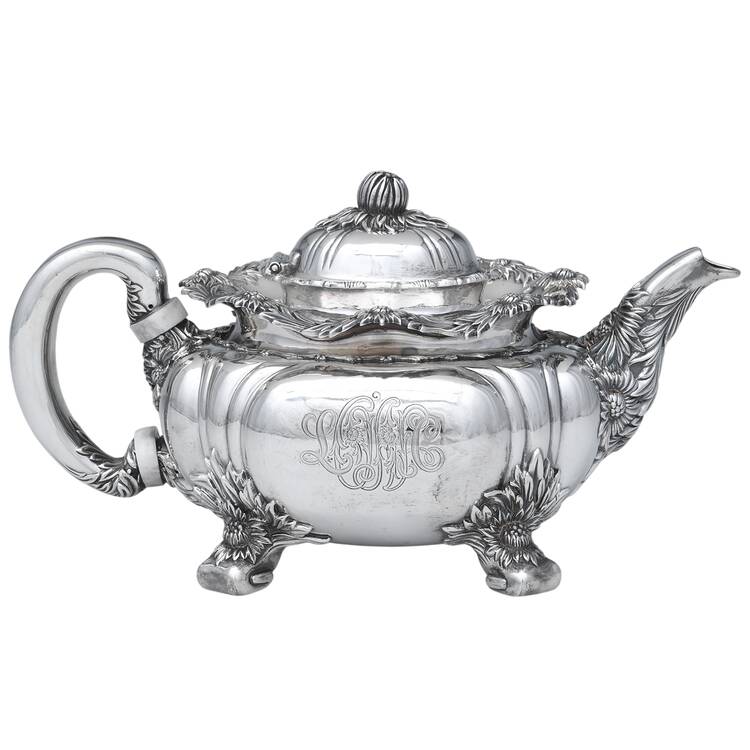 Chrysanthemum (Strl, 1880, Hlwr, 925-1000, FloralEdge) Teapot