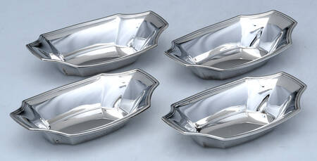 Hampton (Sterling, 1934, Hollowware) Sterling Nut Dish - Set of 4
