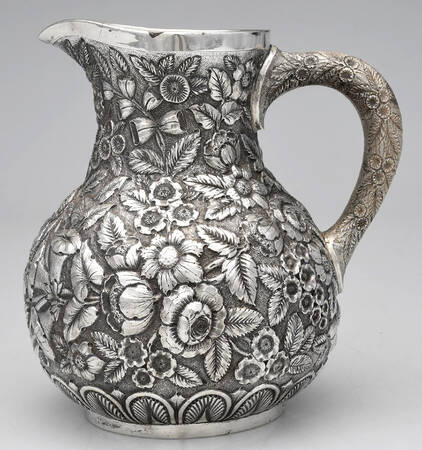 Repousse (Sterling, Hollowware) Sterling Water Pitcher