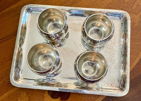 25005 (Sterling, Hollowware) Tray for Mini Cordial - Set of 4