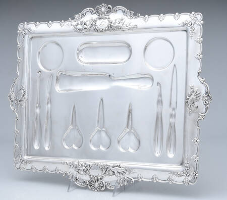 TIS113 (Sterling, Hollowware) Fitted Vanity Tray