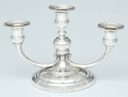 21336 (Sterling, Hollowware) 3 Light Weighted Candelabra with Bobech