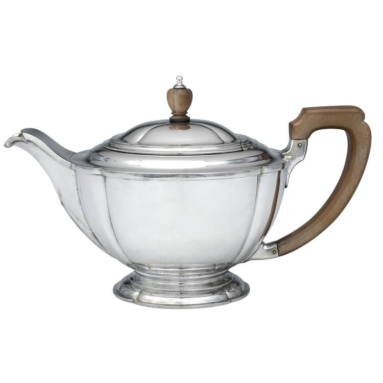 TIS115 (Sterling, Hollowware) Brown Handle Teapot
