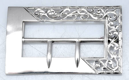 Sterling Hollowware Belt Buckle/Pin
