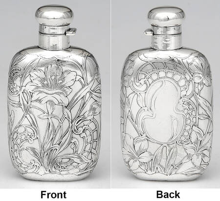 Sterling Hollowware Sterling Flask with Glass Liner
