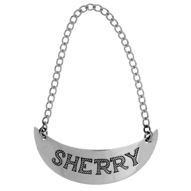 Sterling Hollowware Decanter Label