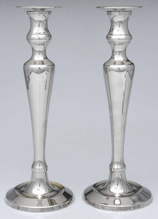 Silverplate Hollowware Pair of 13" Candlesticks