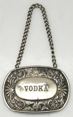 Silverplate Hollowware Decanter Label