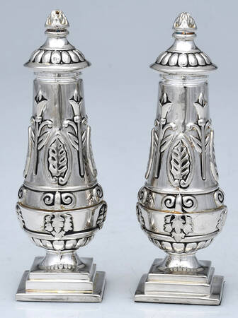 Silverplate Hollowware Individual Salt & Pepper