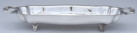 Silverplate Hollowware Plated Bread Tray with Handle