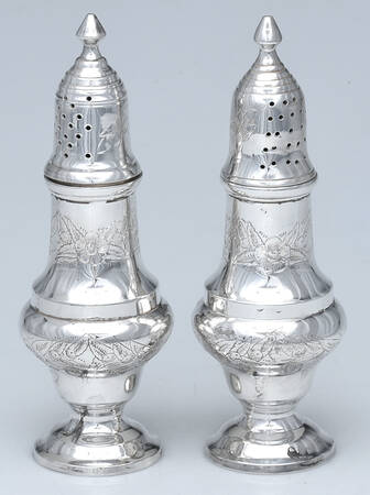 Silverplate Hollowware Pair of Muffineers