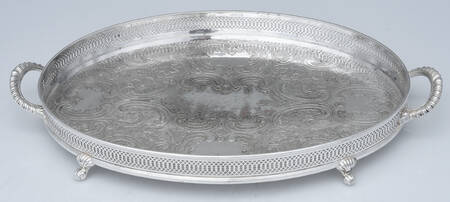 Silverplate Hollowware 13" Gallery Tray