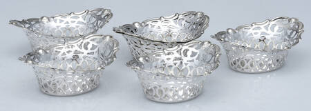 Silverplate Hollowware Nut Dish - Set of 6